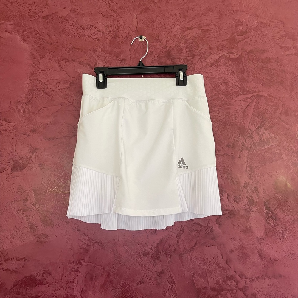 Adidas Girls White Golf Skirt